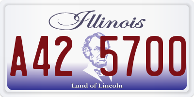IL license plate A425700