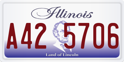 IL license plate A425706