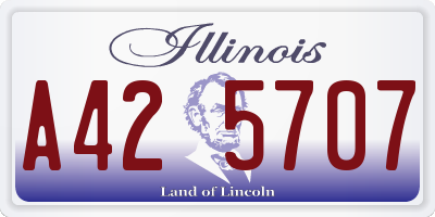 IL license plate A425707