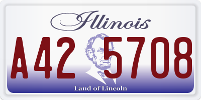 IL license plate A425708