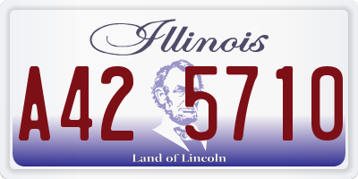 IL license plate A425710