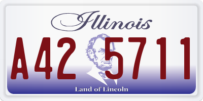 IL license plate A425711