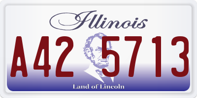IL license plate A425713