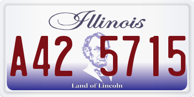 IL license plate A425715