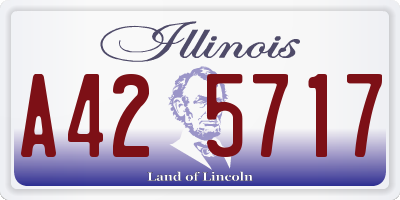 IL license plate A425717
