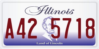 IL license plate A425718