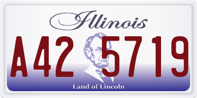 IL license plate A425719