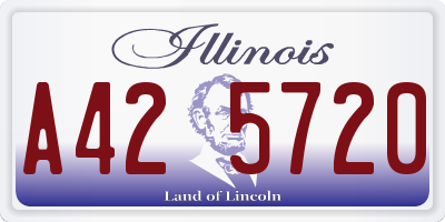 IL license plate A425720