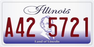 IL license plate A425721