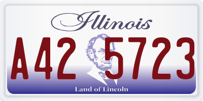 IL license plate A425723