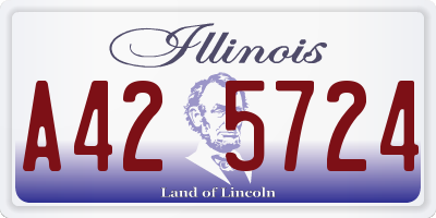 IL license plate A425724
