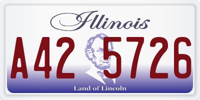 IL license plate A425726