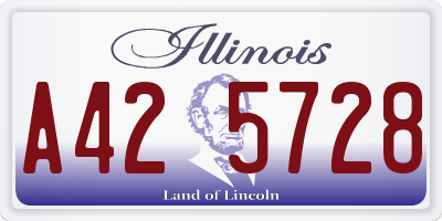 IL license plate A425728