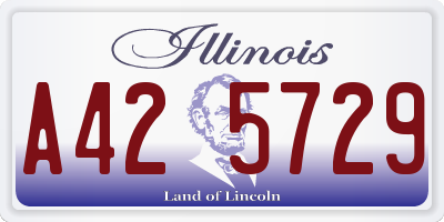 IL license plate A425729