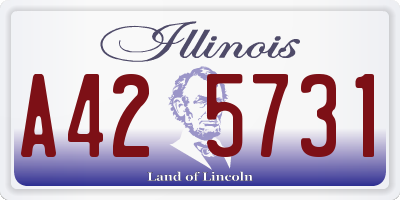 IL license plate A425731