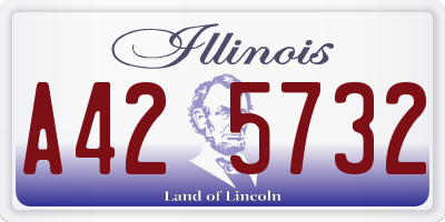 IL license plate A425732