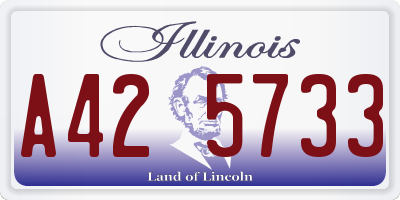 IL license plate A425733