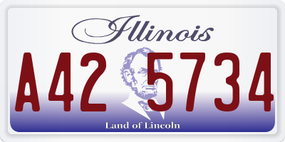 IL license plate A425734