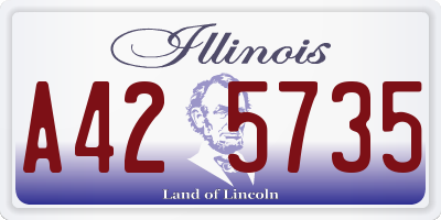 IL license plate A425735