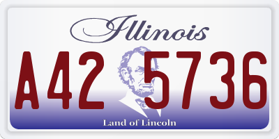 IL license plate A425736