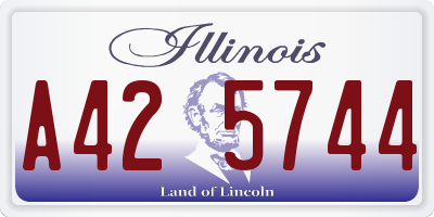 IL license plate A425744