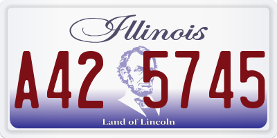 IL license plate A425745