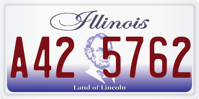 IL license plate A425762