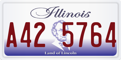 IL license plate A425764