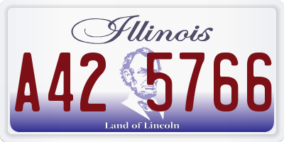 IL license plate A425766