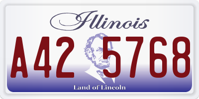 IL license plate A425768