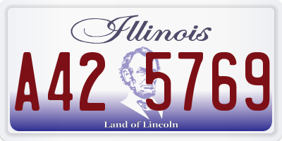 IL license plate A425769