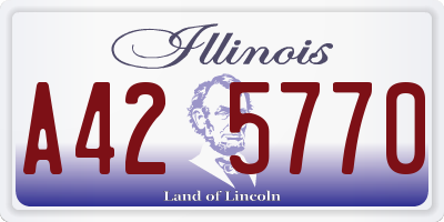IL license plate A425770