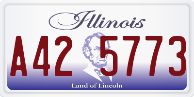 IL license plate A425773