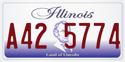 IL license plate A425774