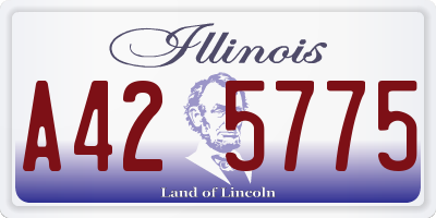 IL license plate A425775