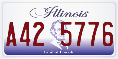 IL license plate A425776