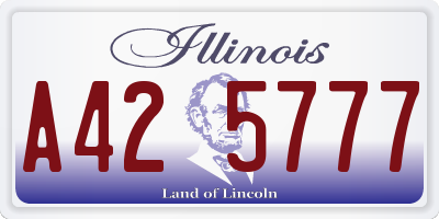IL license plate A425777