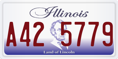 IL license plate A425779