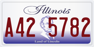 IL license plate A425782