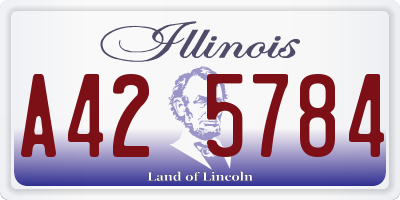 IL license plate A425784
