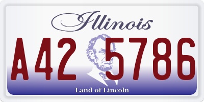 IL license plate A425786