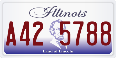 IL license plate A425788