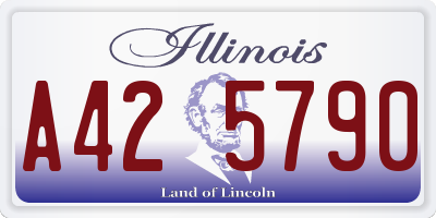 IL license plate A425790