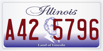 IL license plate A425796