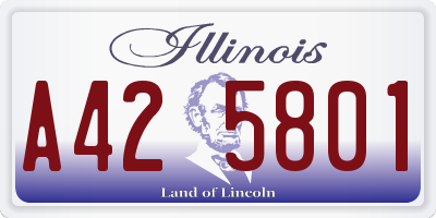 IL license plate A425801