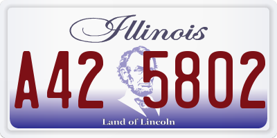 IL license plate A425802