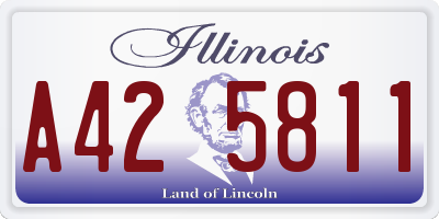 IL license plate A425811