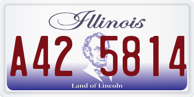 IL license plate A425814