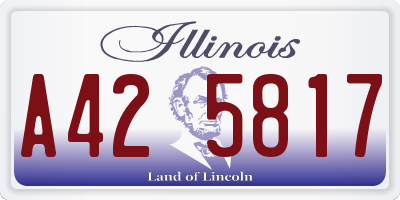 IL license plate A425817