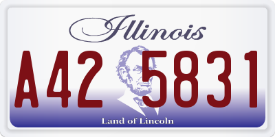 IL license plate A425831